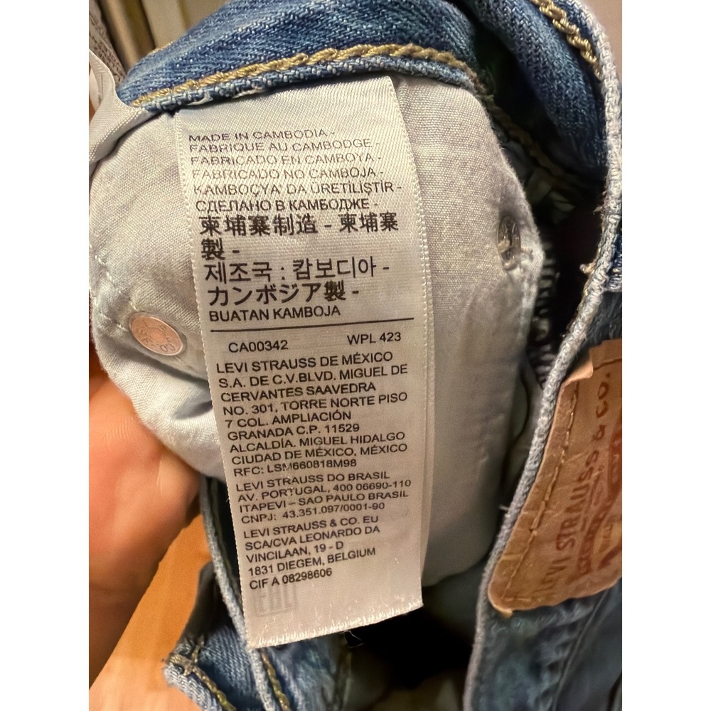 Levis Low Pro Straight Jeans Womens 31 Medium Wash Blue Denim A0964-0002 - Picture 3 of 11